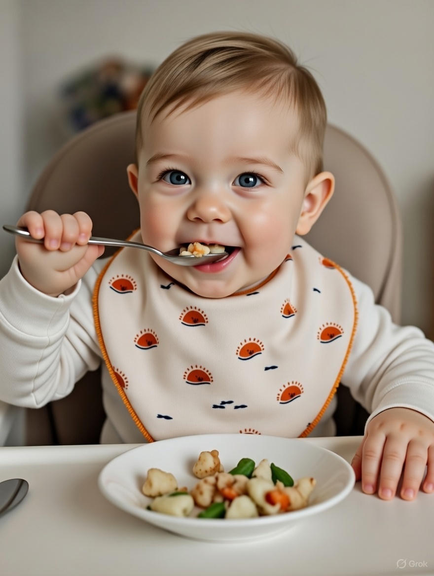 Bavoir Bandana Bébé "Petit Soleil" – Éponge de Bambou Ultra Douce, Fait Main, Ajustable 0-18 Mois