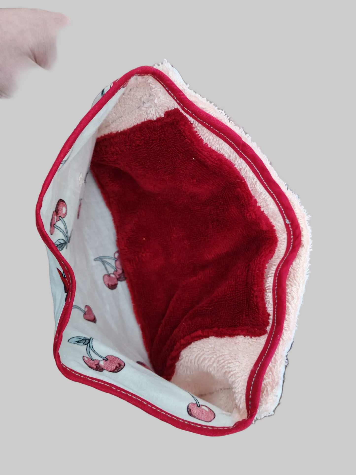 Pochette Multifonctions "Cerises gourmandes" Réversible Coton